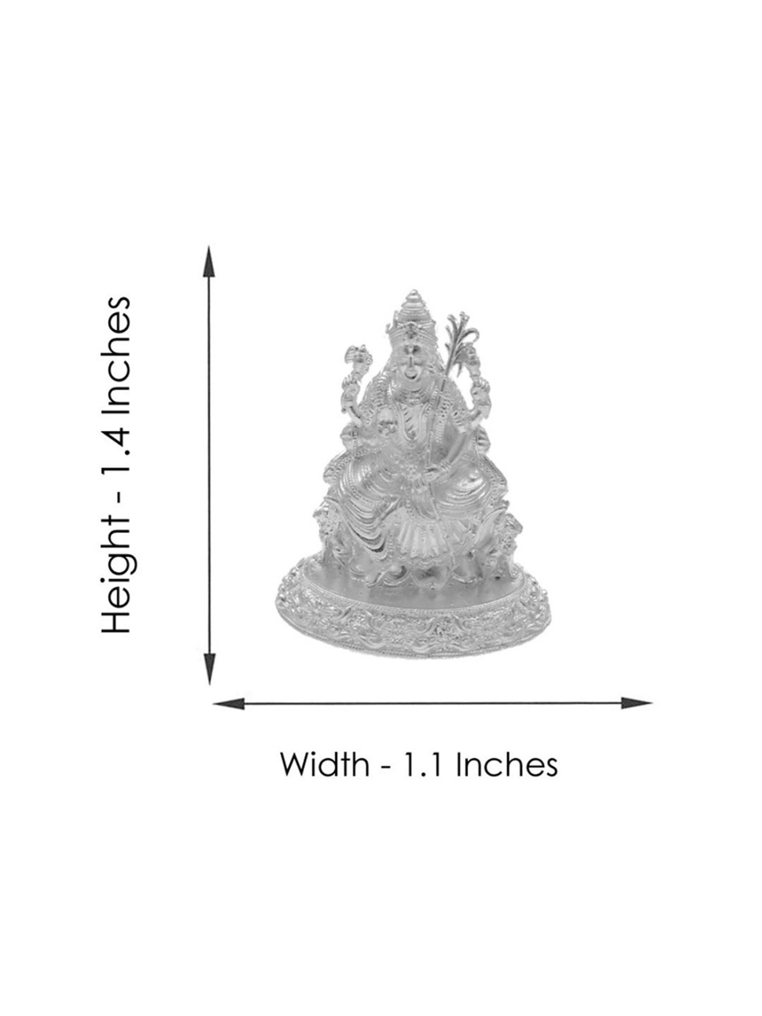 Sri Jagdamba Pearls 0.8 Silver Kamkshi Devi Divine Idol - 11 gm