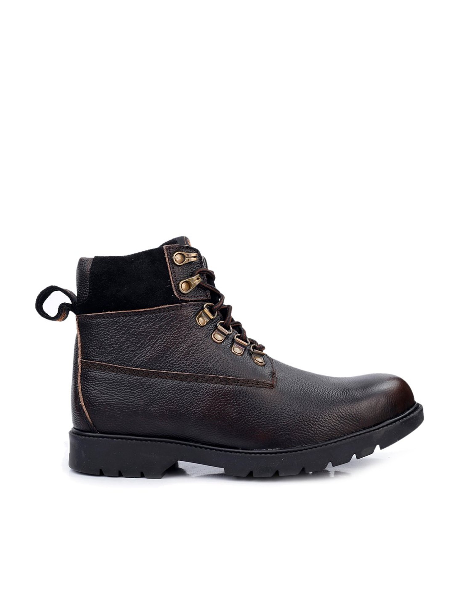 Shences Men's Brown Biker Boots