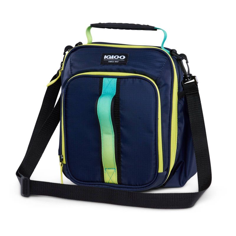 Igloo Hot Brights Vertical Classic Molded Lunch Bag - Navy with Ombre Webbing