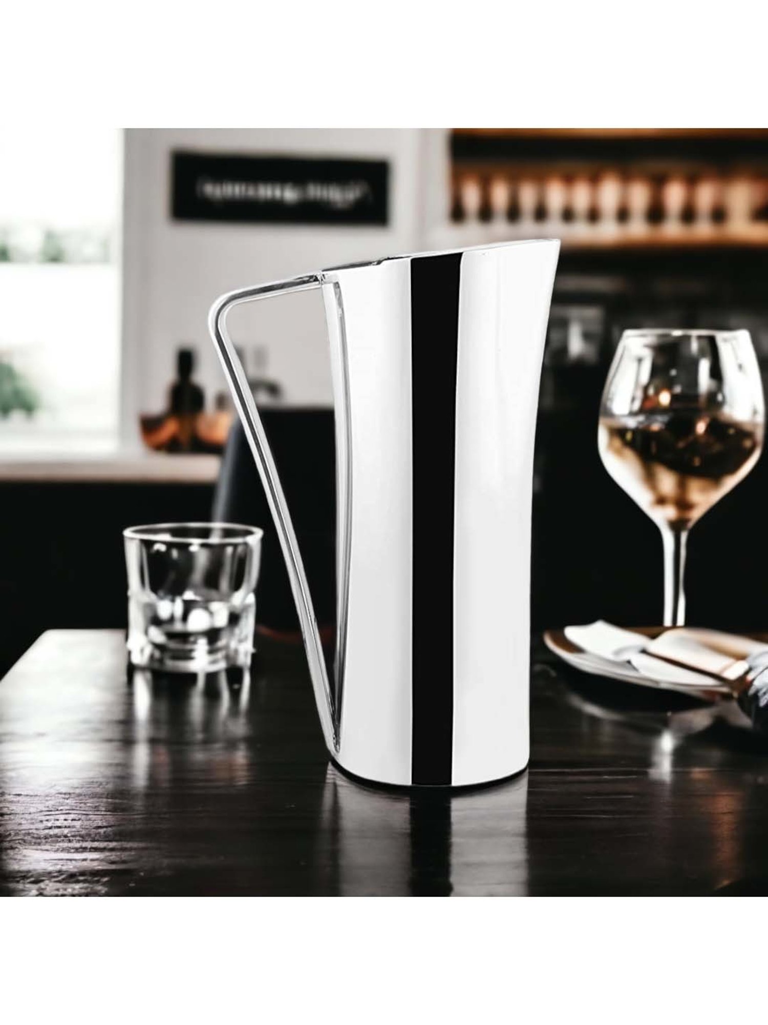 FnS Royal Silver Stainless Steel Pitcher (1.25 L)