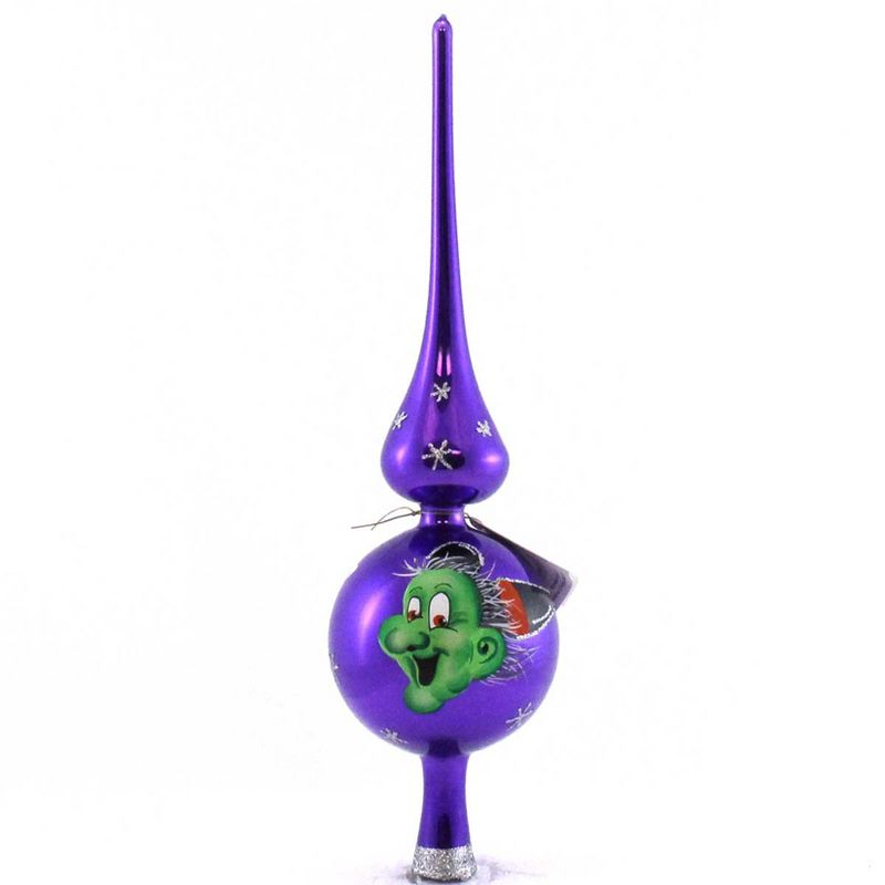 Laved Italian Ornaments Halloween Purple Witch Finial Italian  -  Tree Toppers