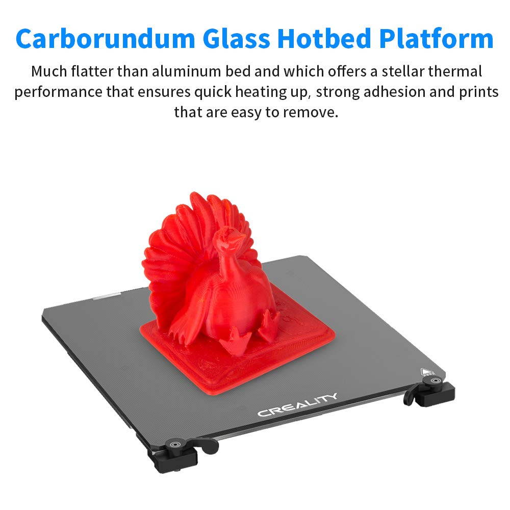 Official Creality Ender 3 V2 3D Printer, 2020 Newest FDM All Metal 3D Printers Kit with Upgraded Silent Motherboard, Carborundum Glass Bed, Mean Well Power Supply, Print Size 220x220x250mm