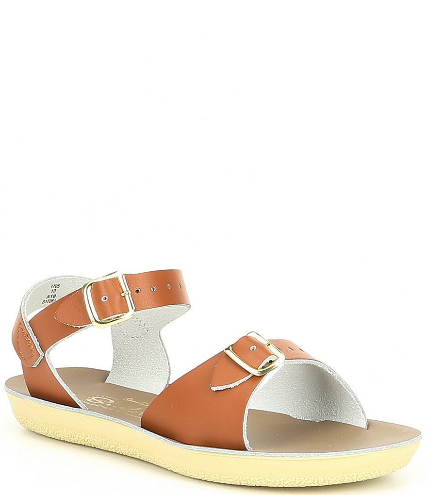 Saltwater Sandals by Hoy Girls' Sun-San Surfer Water Friendly Leather Sandals (Youth)