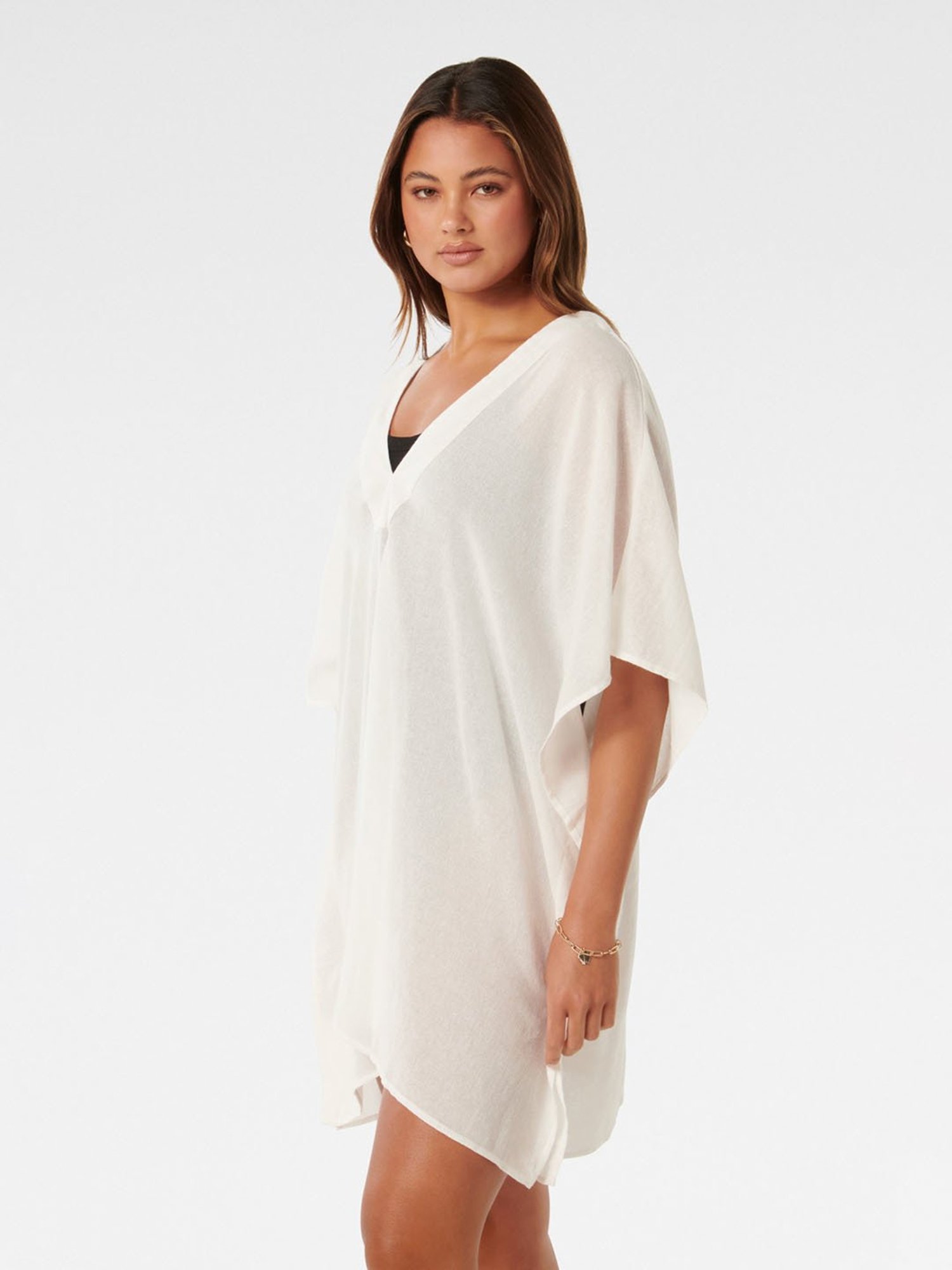 Akkriti by Pantaloons Off-White Self Pattern Shrug