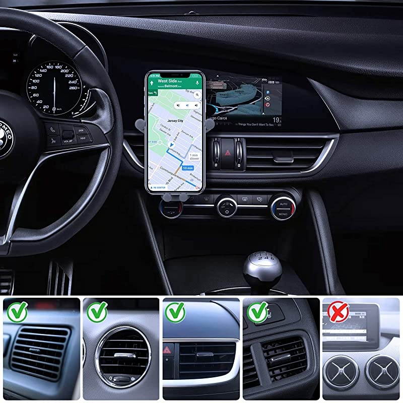 car Charger MountAdjustable BracketGravity SystemFast ChargingCompatible with iPhone Xs MaxXSXXR 8 Plus 8 Samsung Galaxy Fold S9 S9+ S8 S8+ S7 Edge S7 S6 Edge+