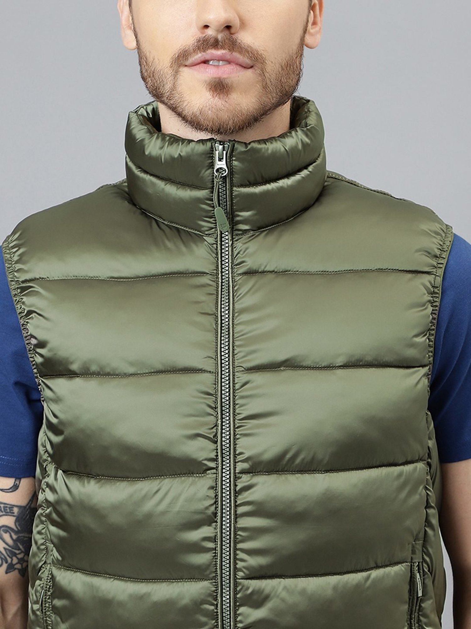 Woods Green Regular Fit Quilted Jacket