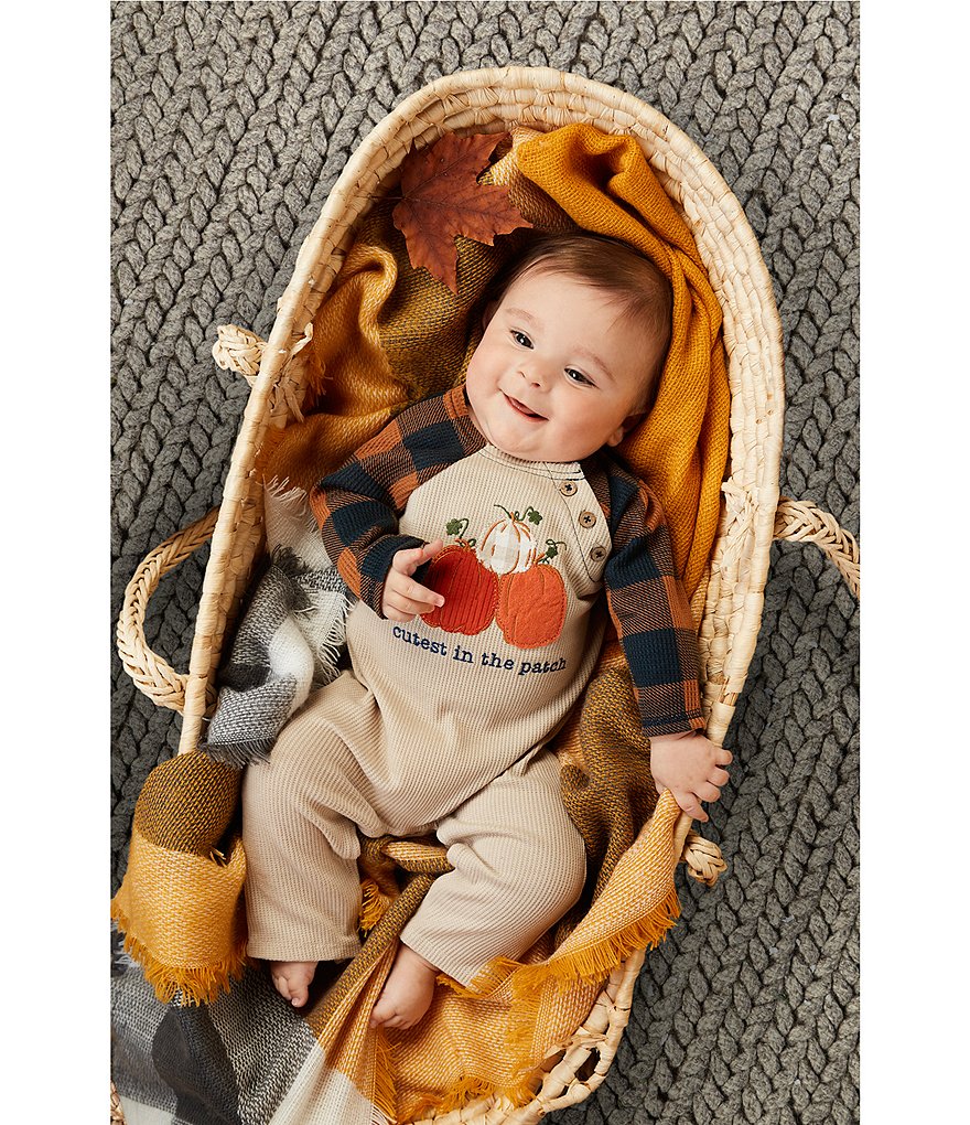 Mud Pie Baby Boys Newborn-9 Months Long Sleeve Cutest In The Patch Coverall