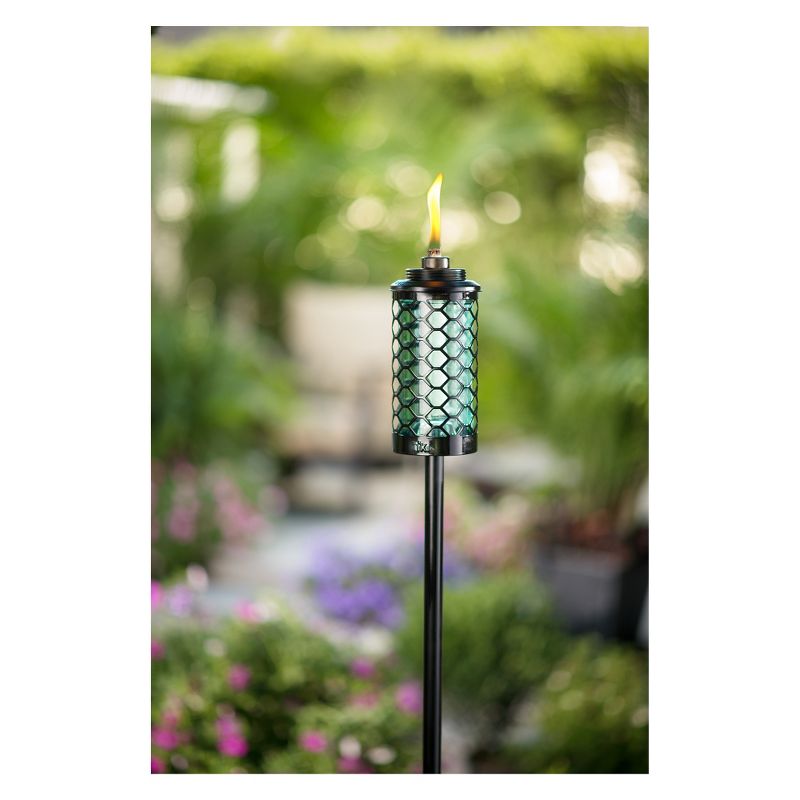 65" 2pk Honeycomb Glass Torch Blue - TIKI