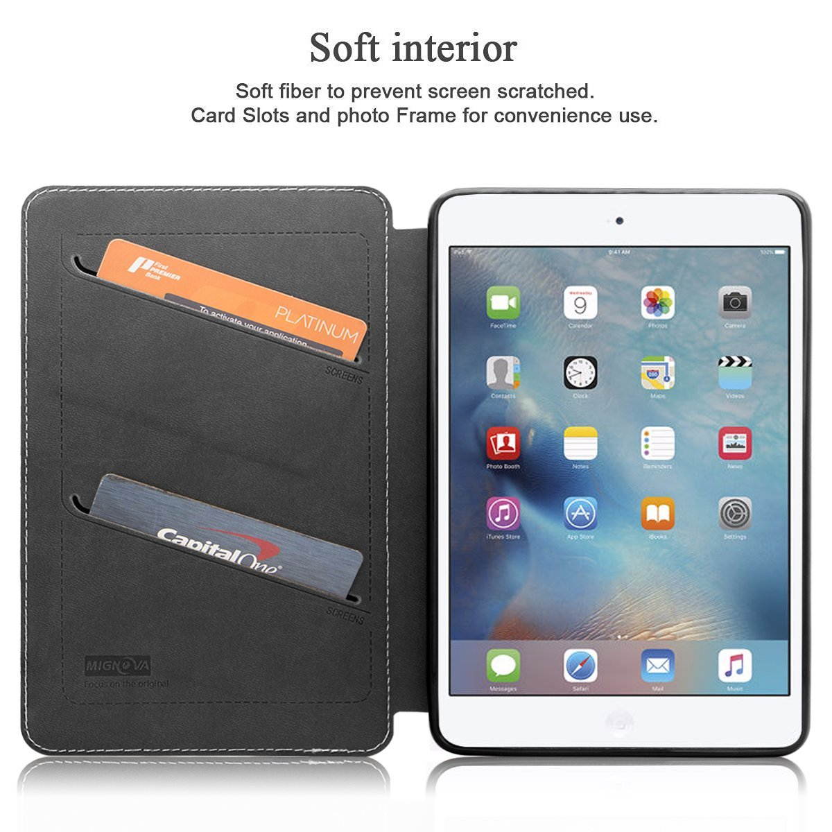 Mignova iPad Mini 4 Case - Ultra Slim Lightweight Smart Stand Cover Case With Auto Wake / Sleep for Apple iPad Mini 4