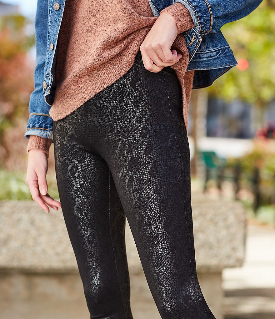 Gibson & Latimer Mid-Rise Snake Ponte Leggings