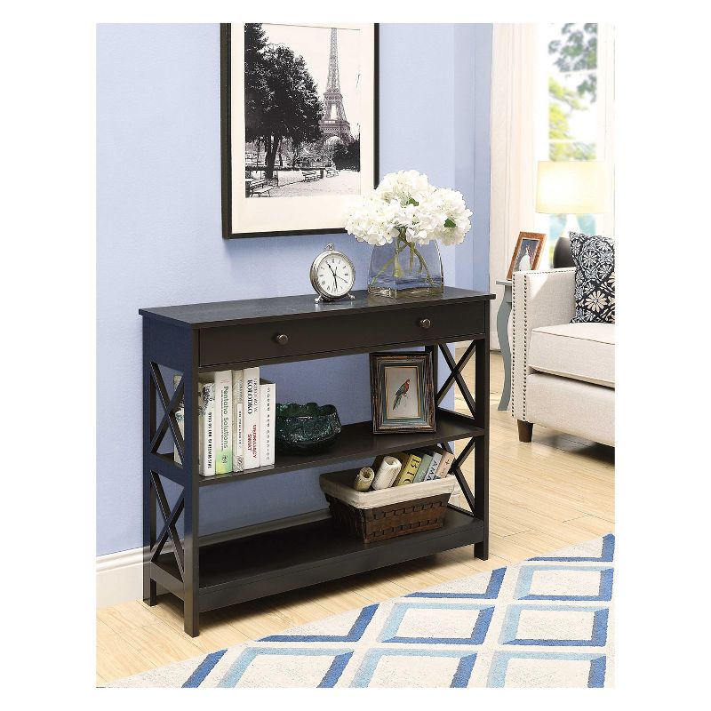 Oxford 1 Drawer Console Table Espresso - Breighton Home