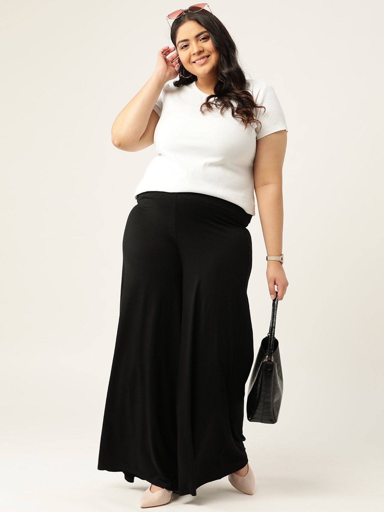 theRebelinme Black High Rise Palazzos