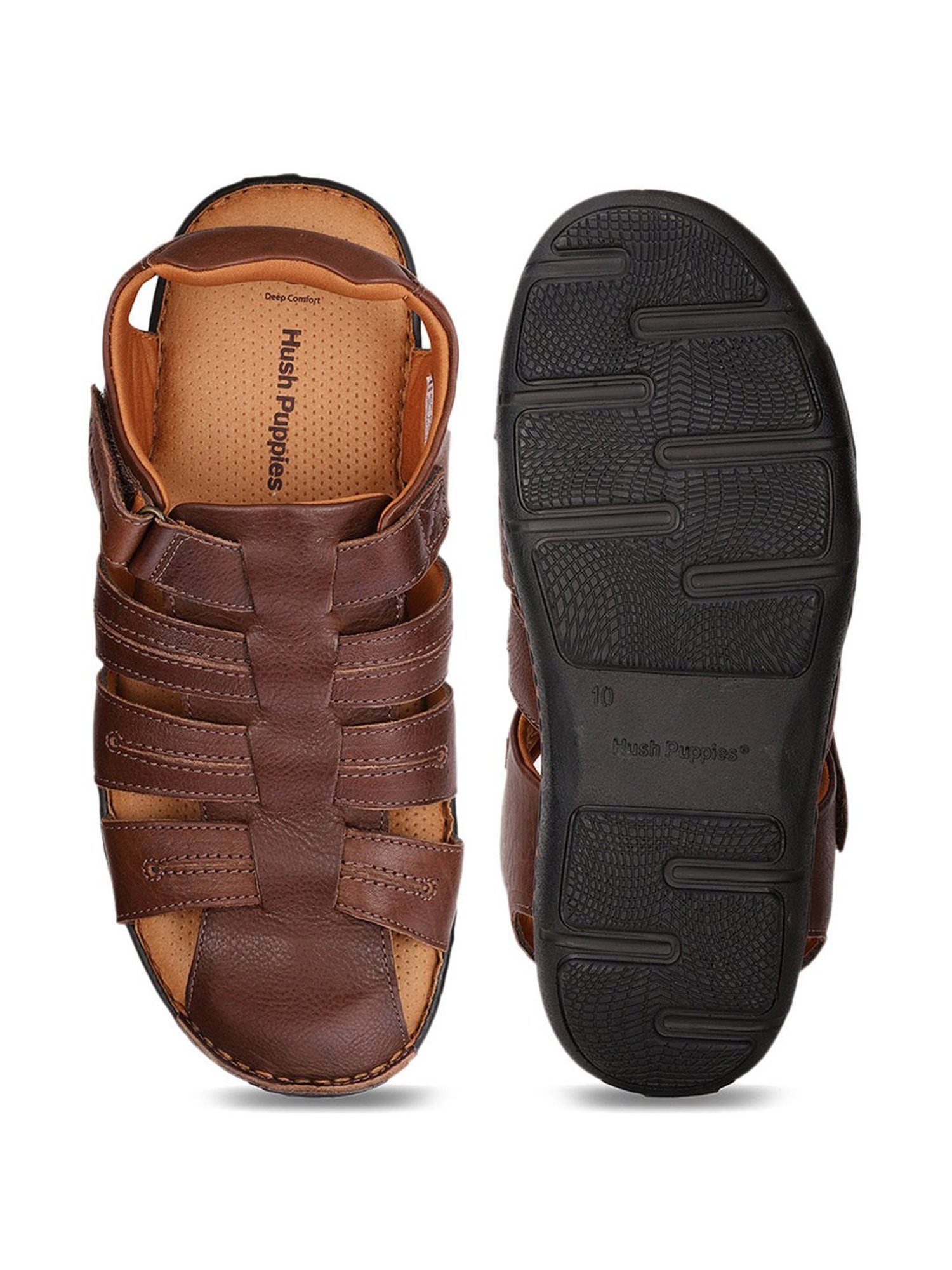 Hush Puppies by Bata Men's Brown Fisherman Sandals