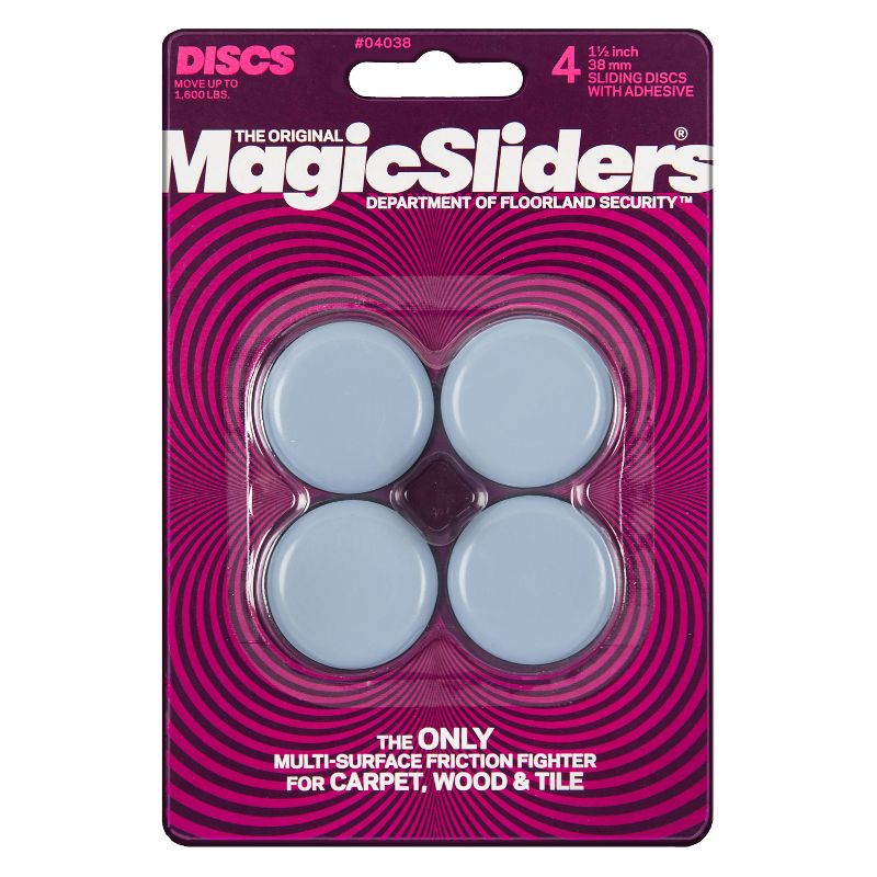 Magic Sliders Sliding Discs with Adhesive 4-ct.