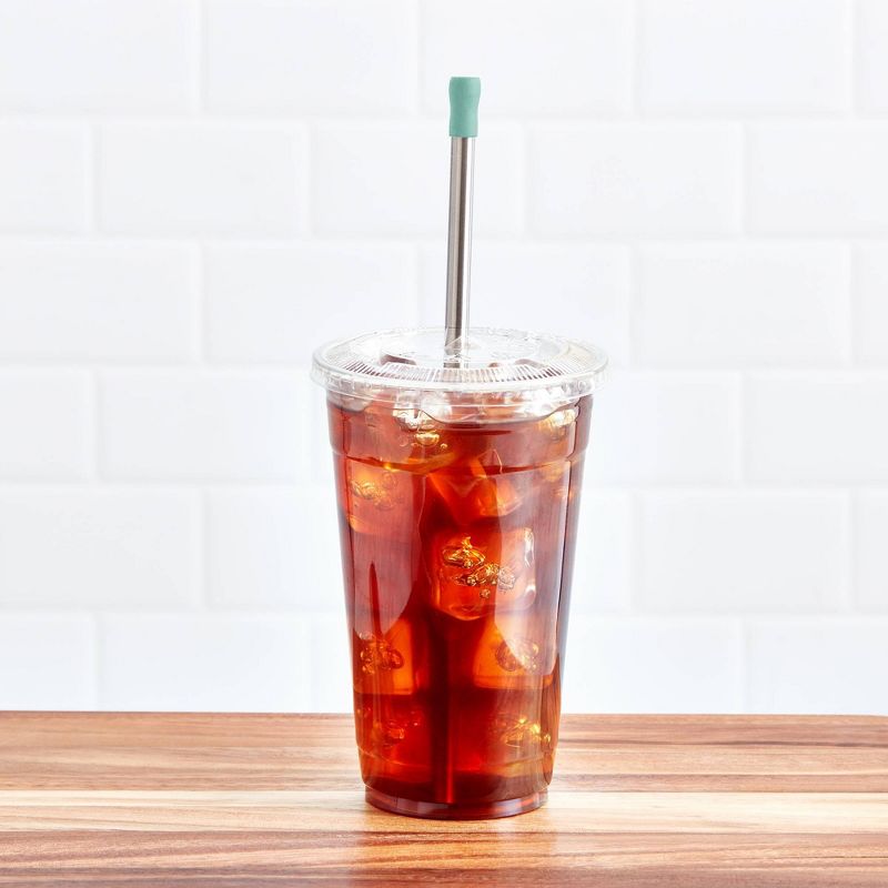 Dash Magnetic Collapsible Super Straw with Carrying Case Aqua