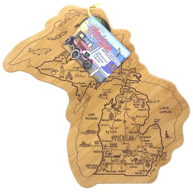 Totally Bamboo Destination Michigan (Full State) Serving and Cutting Board