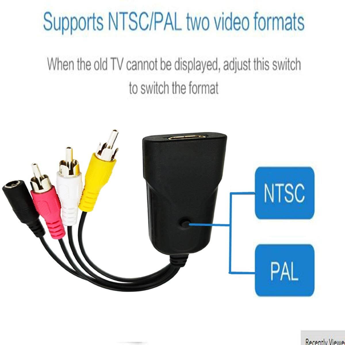 HDMI Mini AV Adapter HD Converter Box HDMI to Composite RCA AV/CVSB L/R Video 720P 1080P HDMI2AV hdmi2 av Video