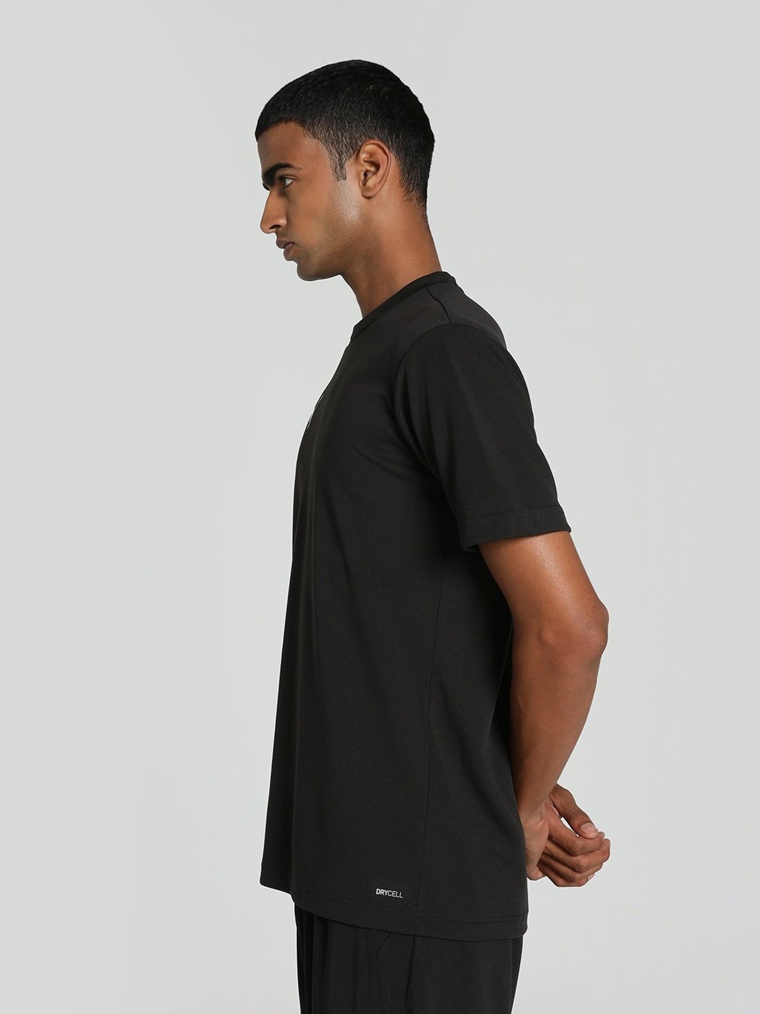 Puma teamRISE Football Black Regular Fit Logo Printed Jersey