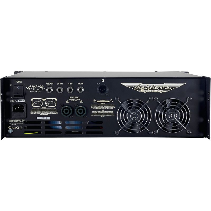 Ashdown ABM600 Dual VU Meter 600W Tube Hybrid Bass Amp Head Gray and Black