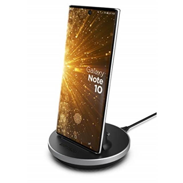 encased galaxy note 10/10 plus charger stand usb type c supports 25w fast charging desktop charging dock station for samsung note 10/10+ case friendly design ac adapter not included