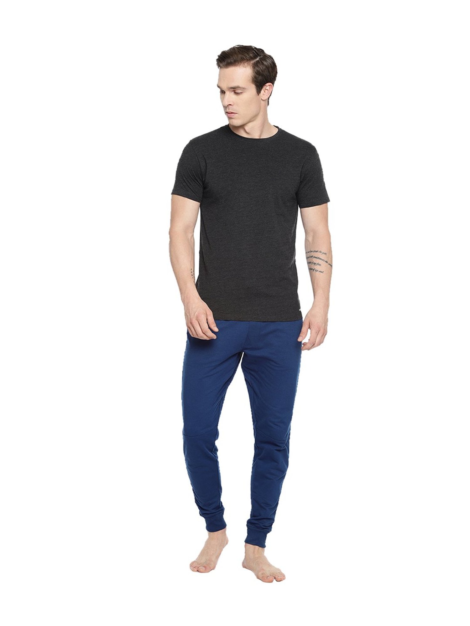 Fruit of the Loom Dark Blue Mid Rise Joggers
