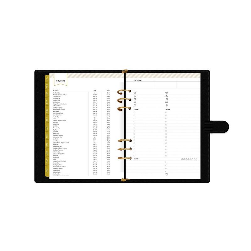 2021-22 Academic Planner 5" x 8" 6 Ring Weekly/Monthly Black - Day Designer