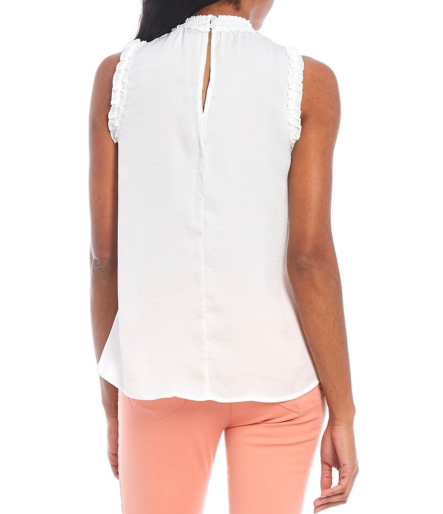 Gibson & Latimer Smocked Neck Sleeveless Top