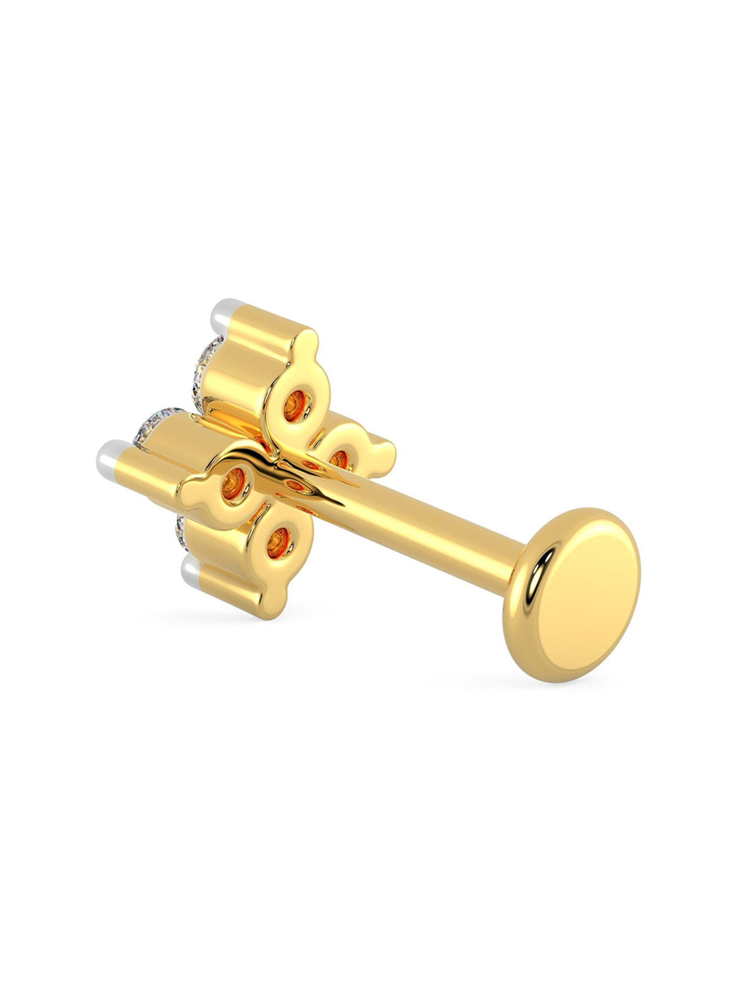 Malabar Gold and Diamonds 18k Gold & Diamond Mine Nosepin for Women