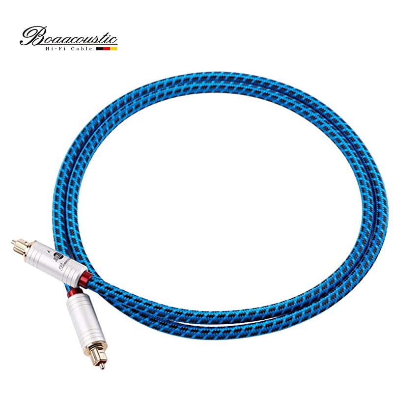JIB  Blueberry Series 6N OCC RCA to RCA Male to Male High-End HiFi Subwoofer Cable- 4.9ft/1.5M