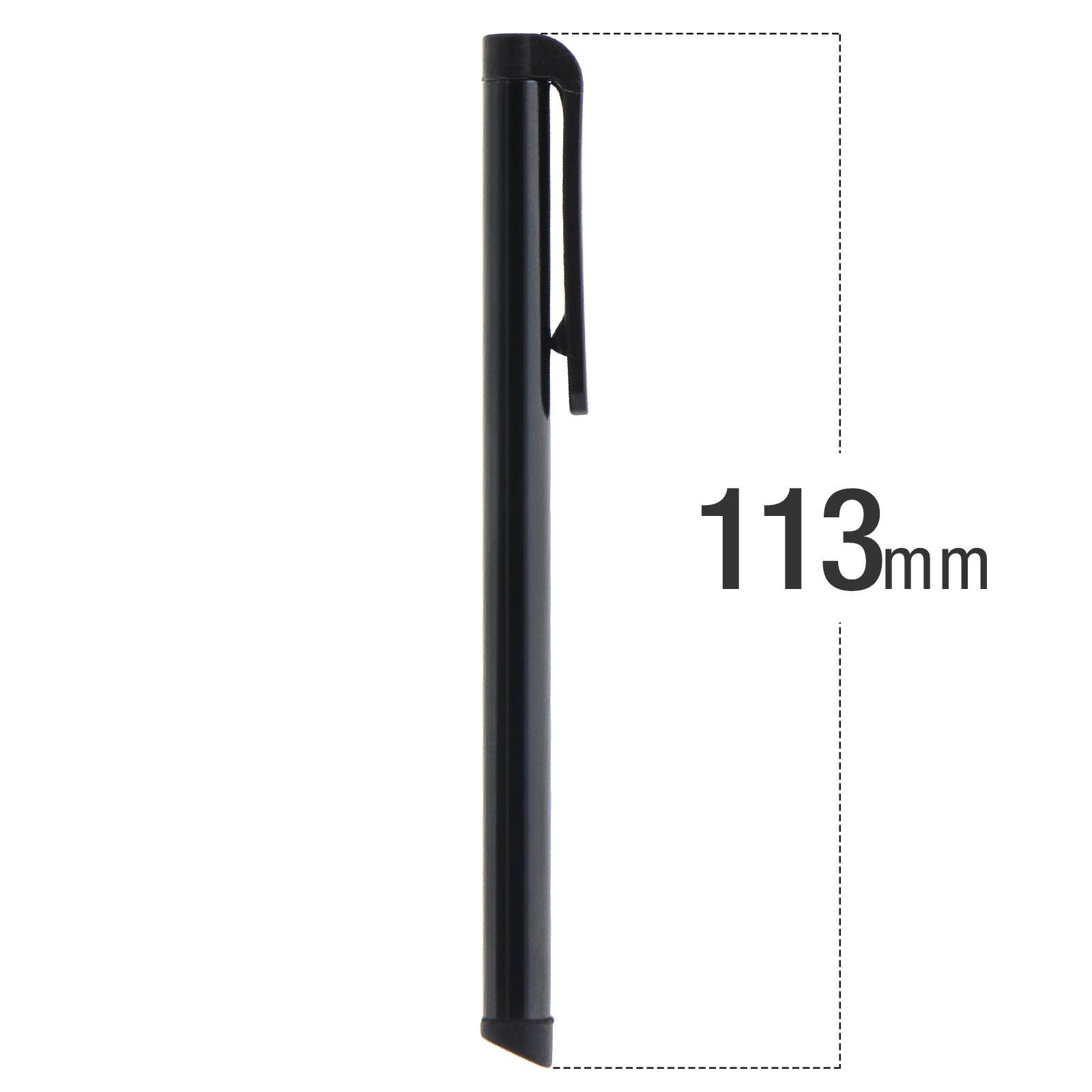 Universal stylus pen for touch screens, soft conductive rubber tip - Black