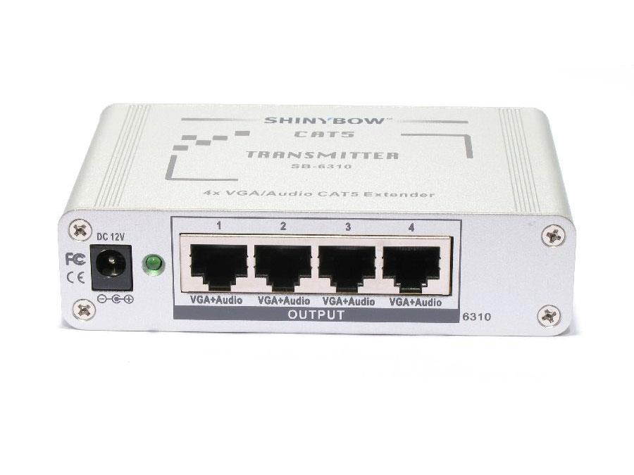 VGA RGBHV/STEREO AUDIO TRANSMITTER via Cat5 SB-6310T