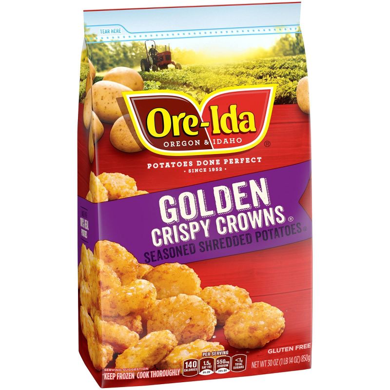 Ore-Ida Crispy Crowns Seasoned Frozen Shredded Potatoes - 30oz