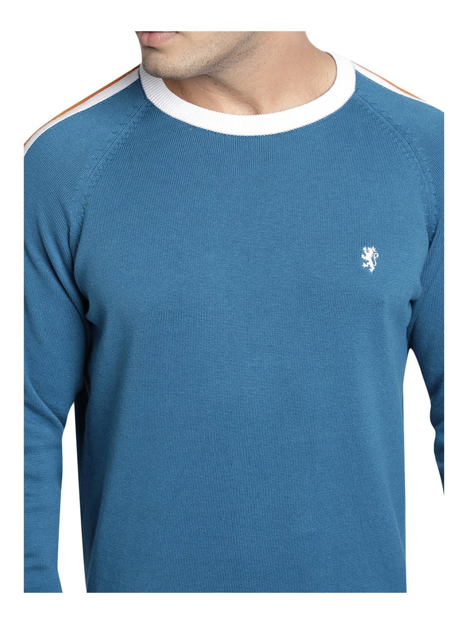 Red Tape Blue Round Neck Sweater