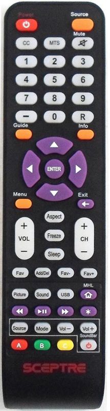 SCEPTRE 142021270009C Remote Control for X40 and Many More