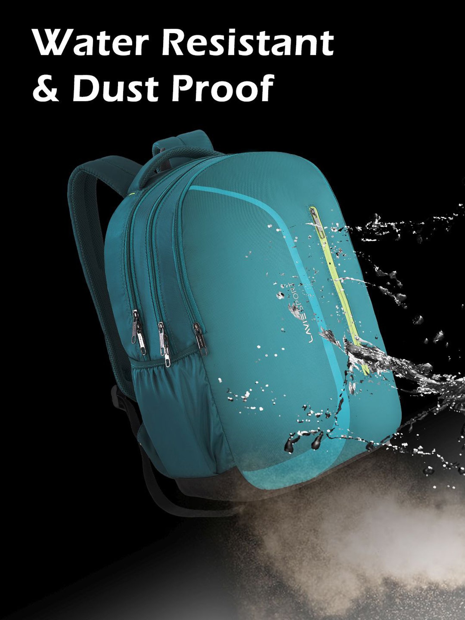 Lavie Sport Zolt X 34L Laptop Backpack For Men & Women | College Bag For Boys & Girls (Teal)