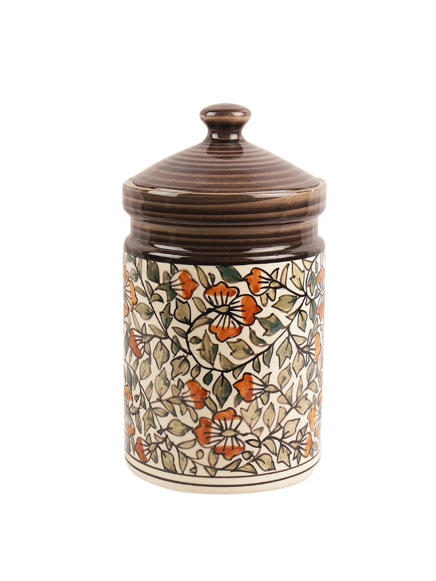 VarEesha Blue Ceramic Jar - Set of 1