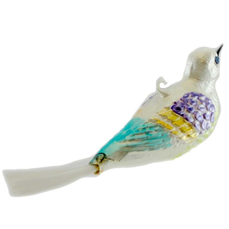 Larry Fraga Bird With Blue Eyes Christmas Ornament Nylon Tail  -  Tree Ornaments