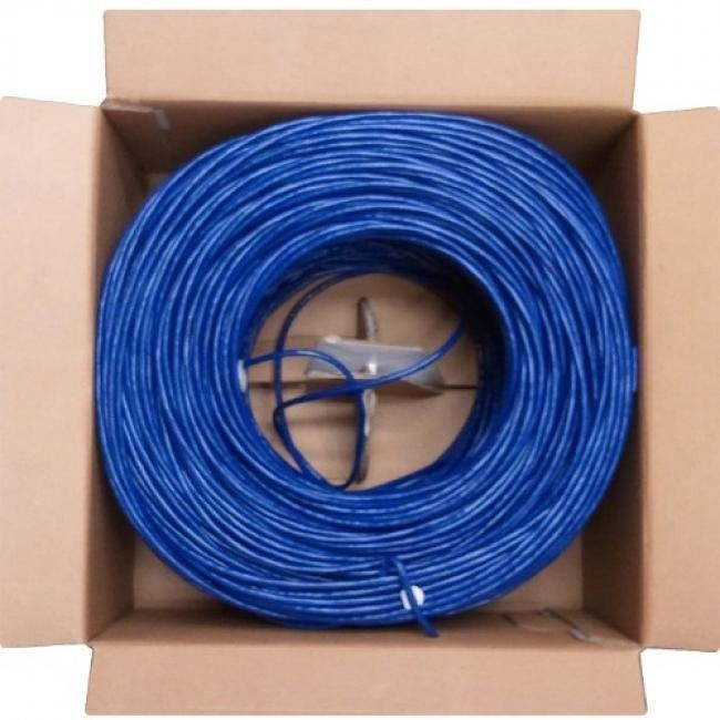 4xem 4XCAT61000BL 1000Ft Cat6 Blue 24Awg Network Utp Solid Cable 350Mhz Life Warr