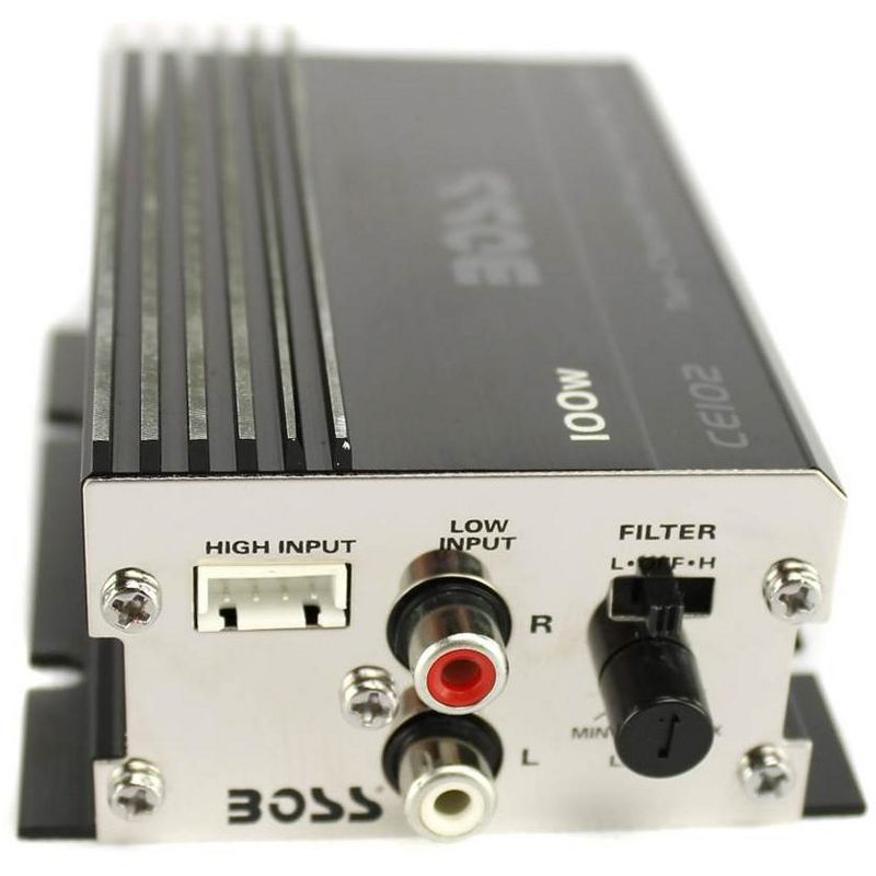 New BOSS CE102 100 Watt 2 Channel Mini Car/Motorcycle/ATV Audio Power Amplifier