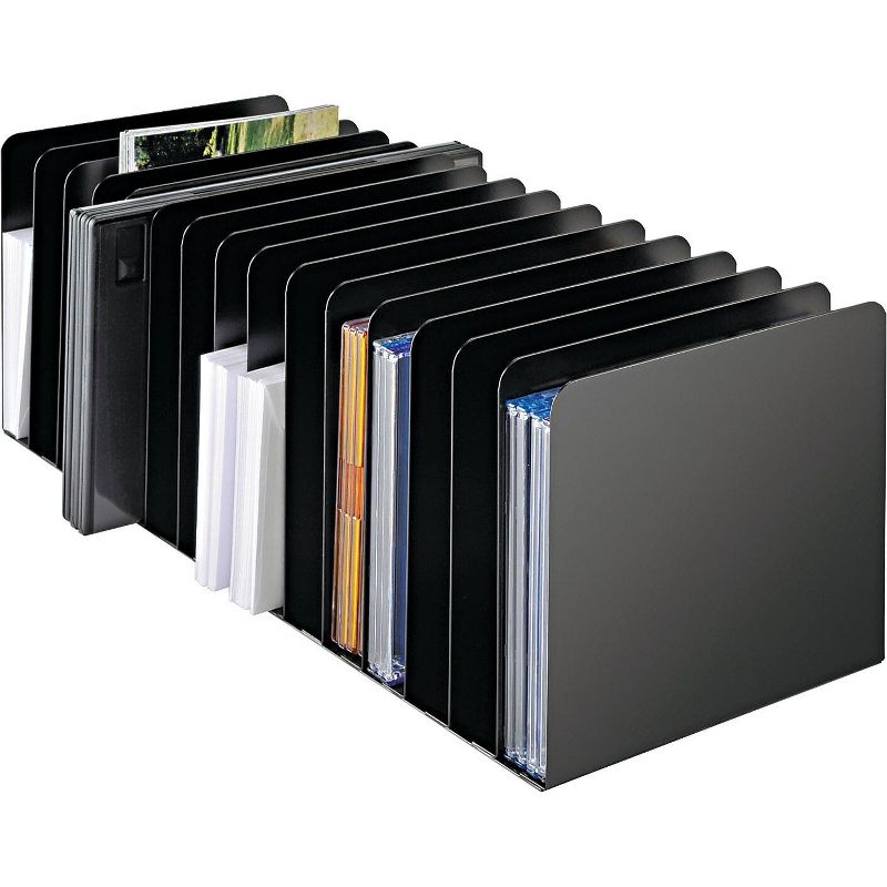 SteelMaster Message Rack 15-Compartment Steel 6 1/4 x 16 1/10 x 6 1/2 Black 26715MRVBK