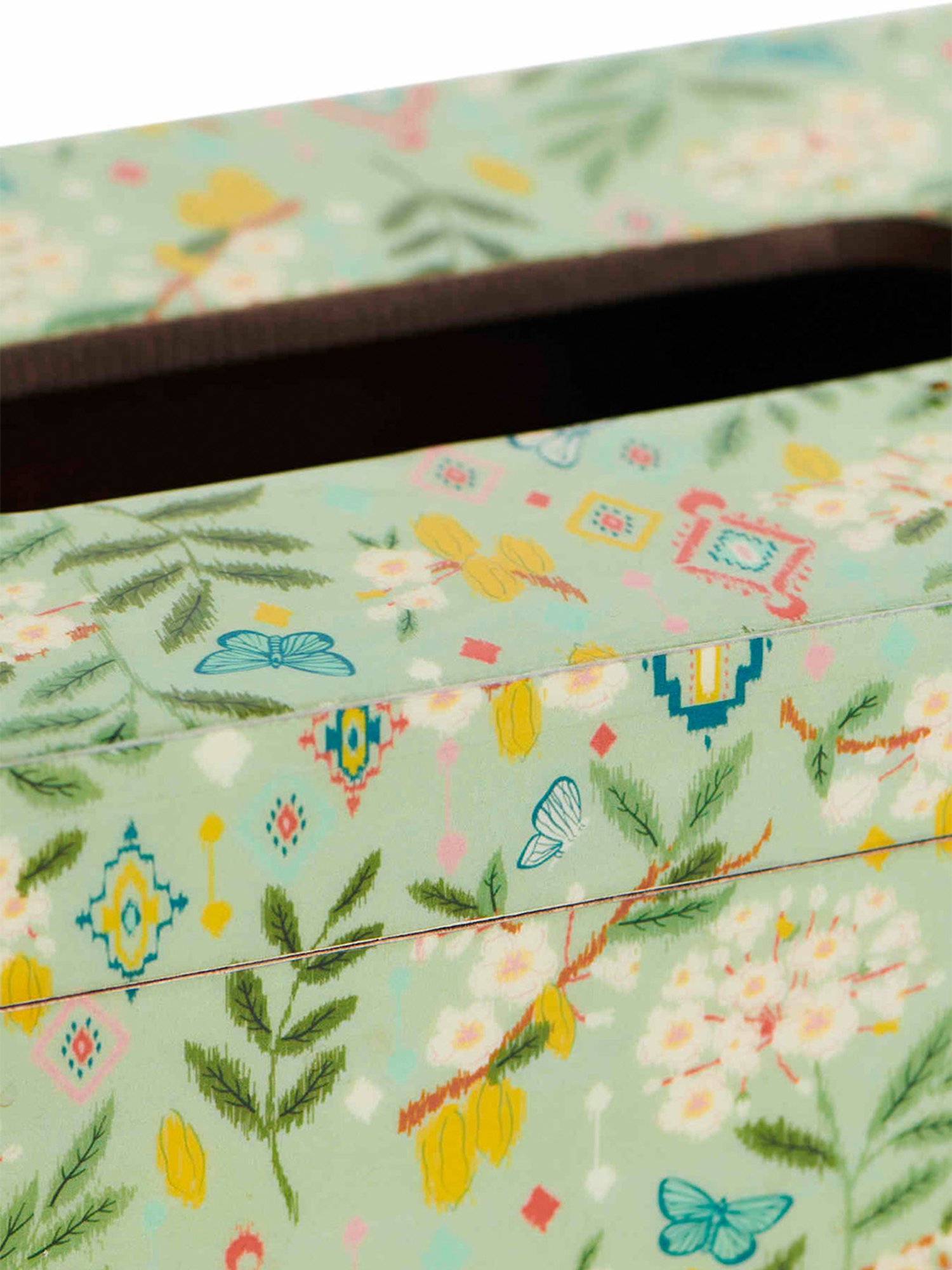 ExclusiveLane The Dancing Peacock Brown Sheesham Wood Napkin Holder - Set of 1