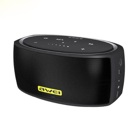 Awei NFC mini portable bluetooth speaker desktop wireless speaker with TF AUX usb connect two devices 2200mAh 6w