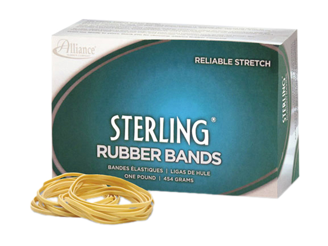 Alliance 24335 Sterling Ergonomically Correct Rubber Bands, #33, 3-1/2 x 1/8, 850 Bands/1lb Box