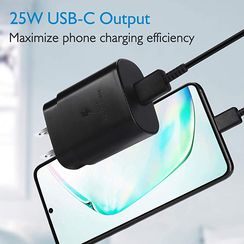 C Charger25W PD Wall Charger Fast Charging for Samsung Galaxy S20S10 5G Note 10Note 10 PlusS9 S8 S10eiPad Pro 12911Google Pixel 3a 4 3 2Pixel 2 XL 3XL 4XL and 33 ft Type C Cable