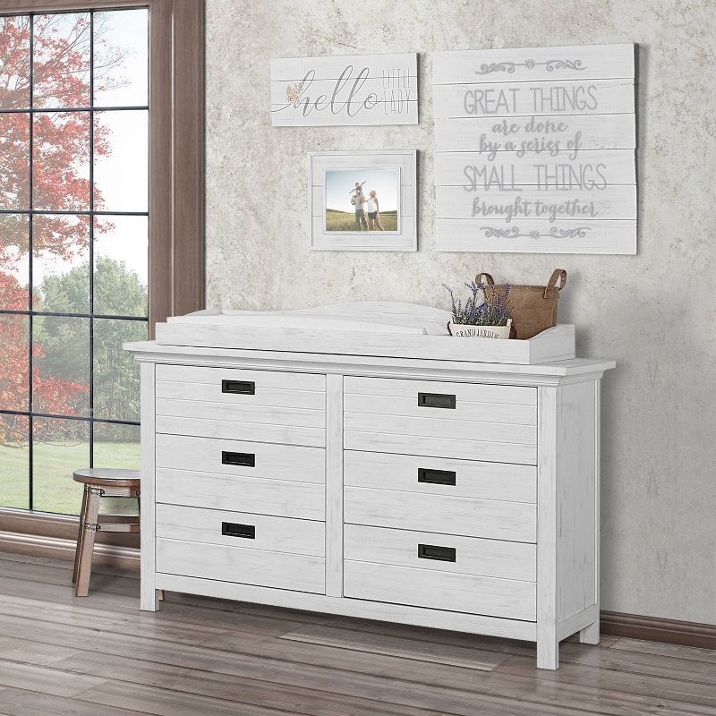 Evolur Waverly Double Dresser - Weathered White