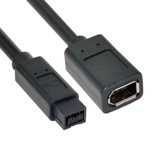 Micro Connectors, Inc. 6 feet Firewire Cable 1394B 9 Pin to 6 Pin (E07-238)