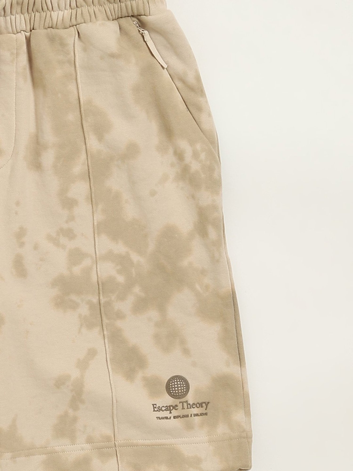 Y&F Kids by Westside Beige Splatter Print Mid Rise Shorts