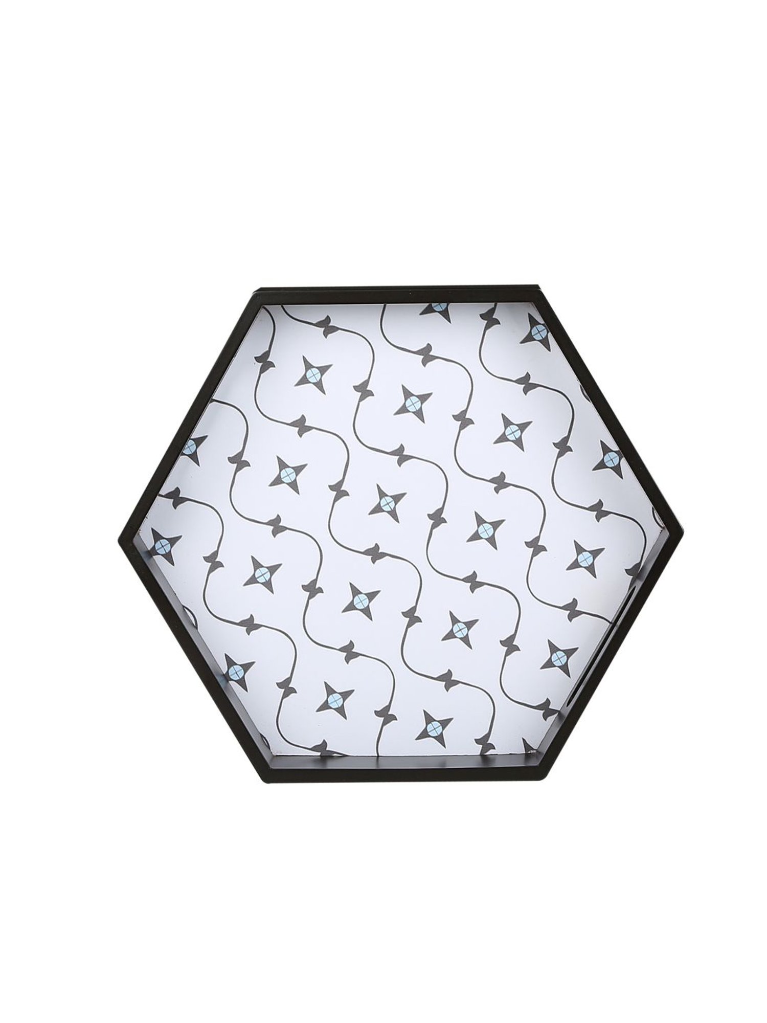 Crayton Star Printed MDF Hexagon Serving Tray - Set of 1