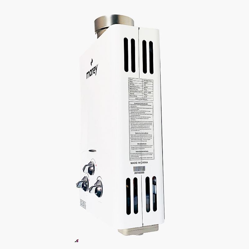 Marey GA10FLP 68000 BTU Compact Liquid Propane Tankless Water Heater, with Battery Operated Pulse Ignition, Summer/Winter Switch, & Safety Protection