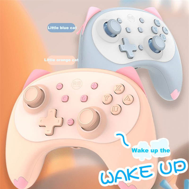 IINE Cat 4nd Wireless Controller For Nintendo Switch /Switch Lite Gamepad Joystick Voice Wake UP Headphone Plug